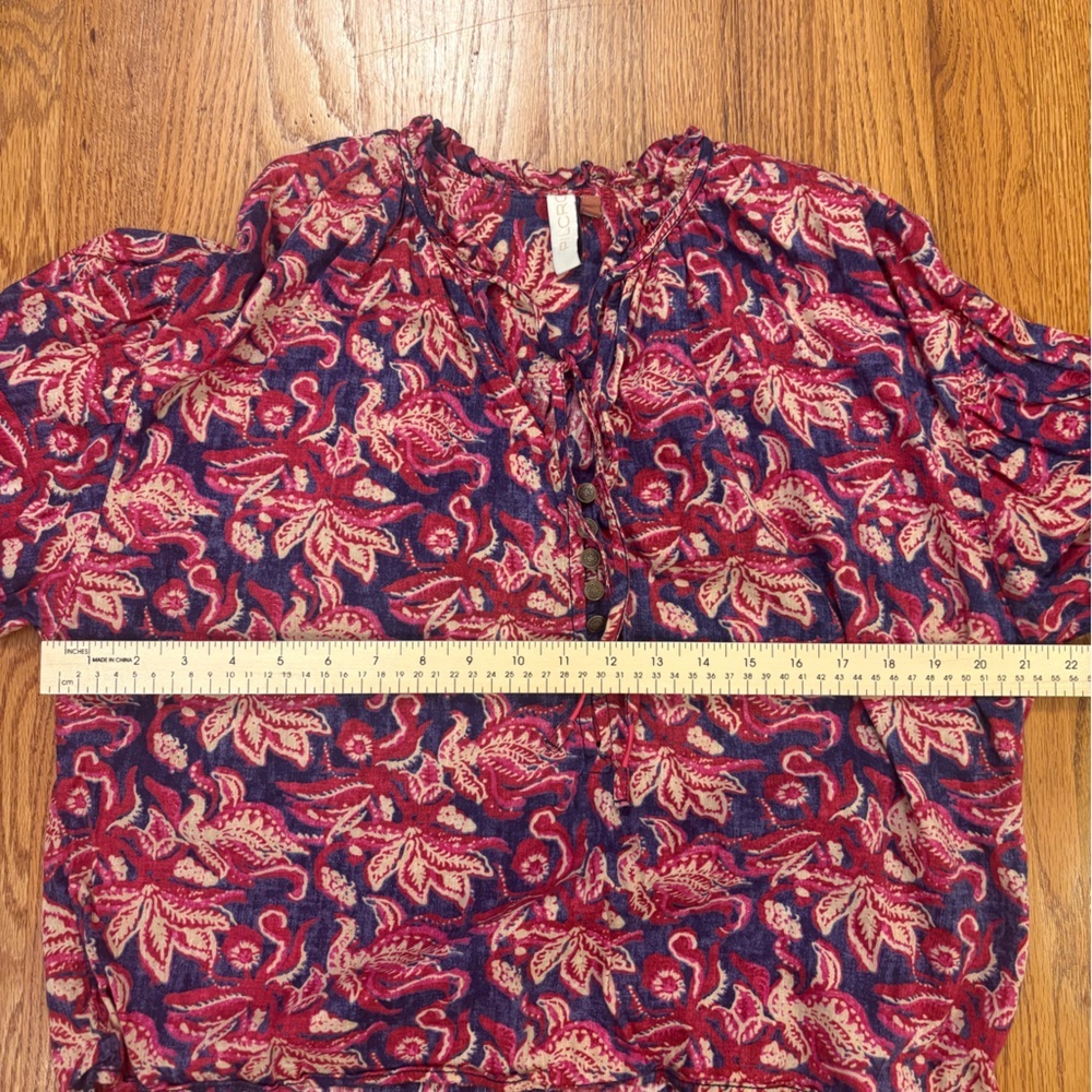 Anthropologie Pilcro Lucille Floral Peasant Blouse - Picture 10 of 11